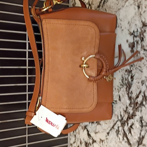 See By Chloe Joan Leather Crossbody NWT In Tan - Picture 3 of 9